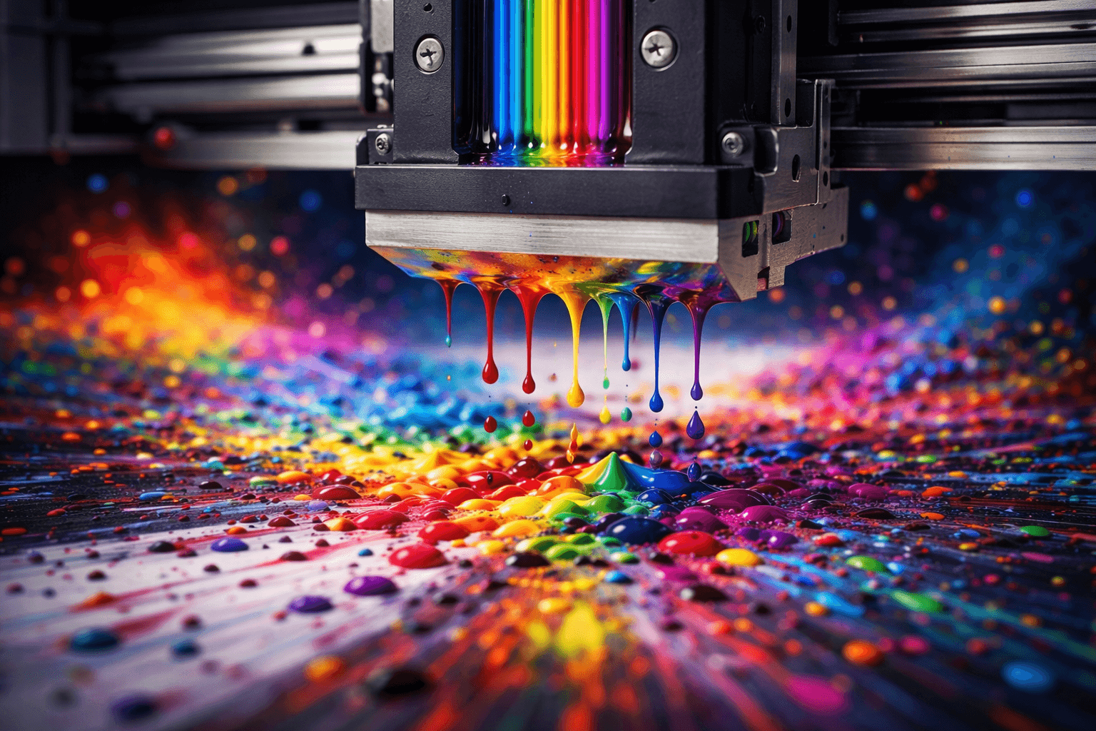 Colorful ink swirls 3